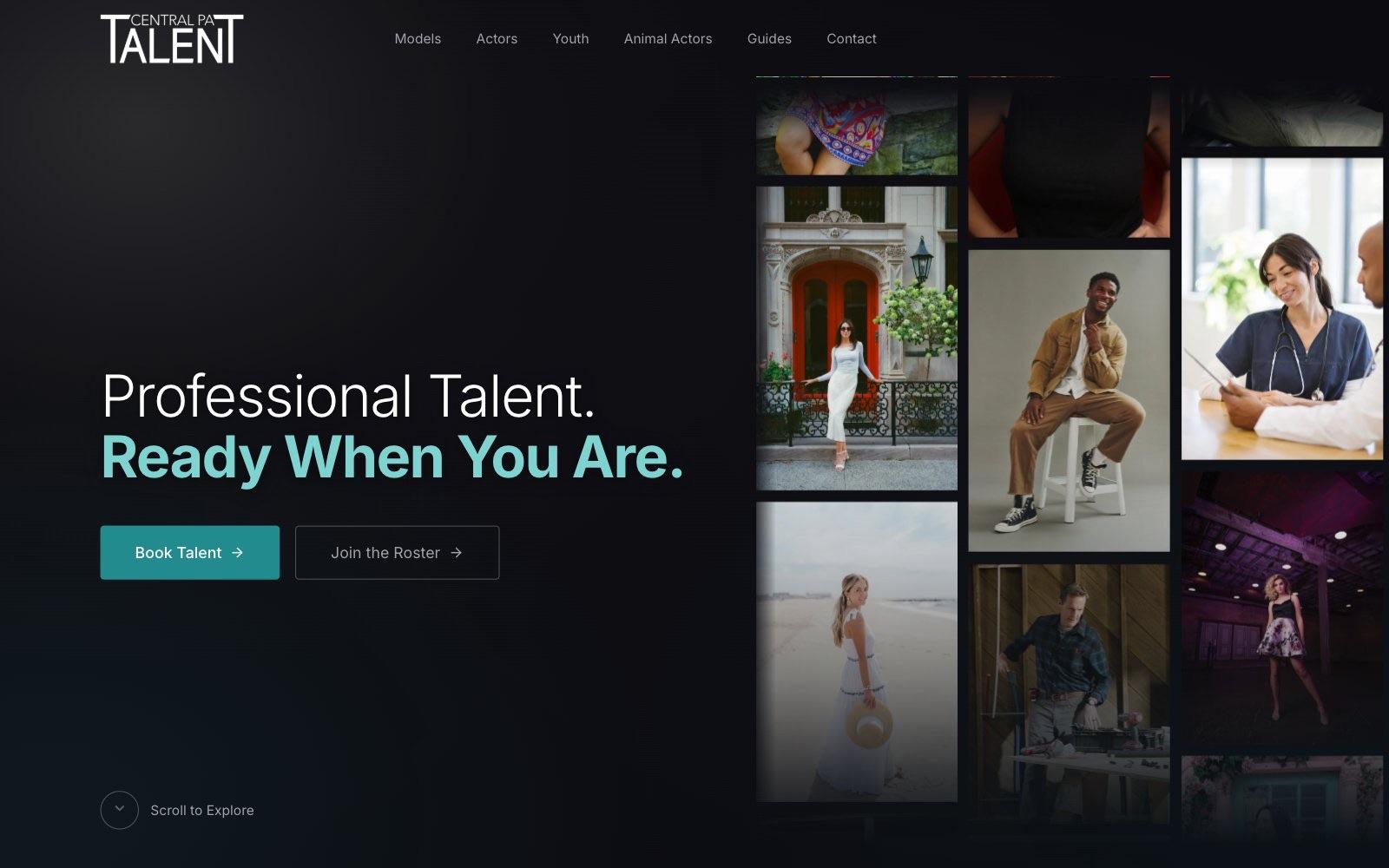 Central PA Talent website and booking platform