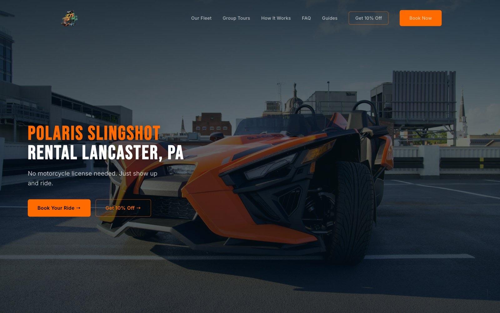 CJ's Fun Time Rentals booking site