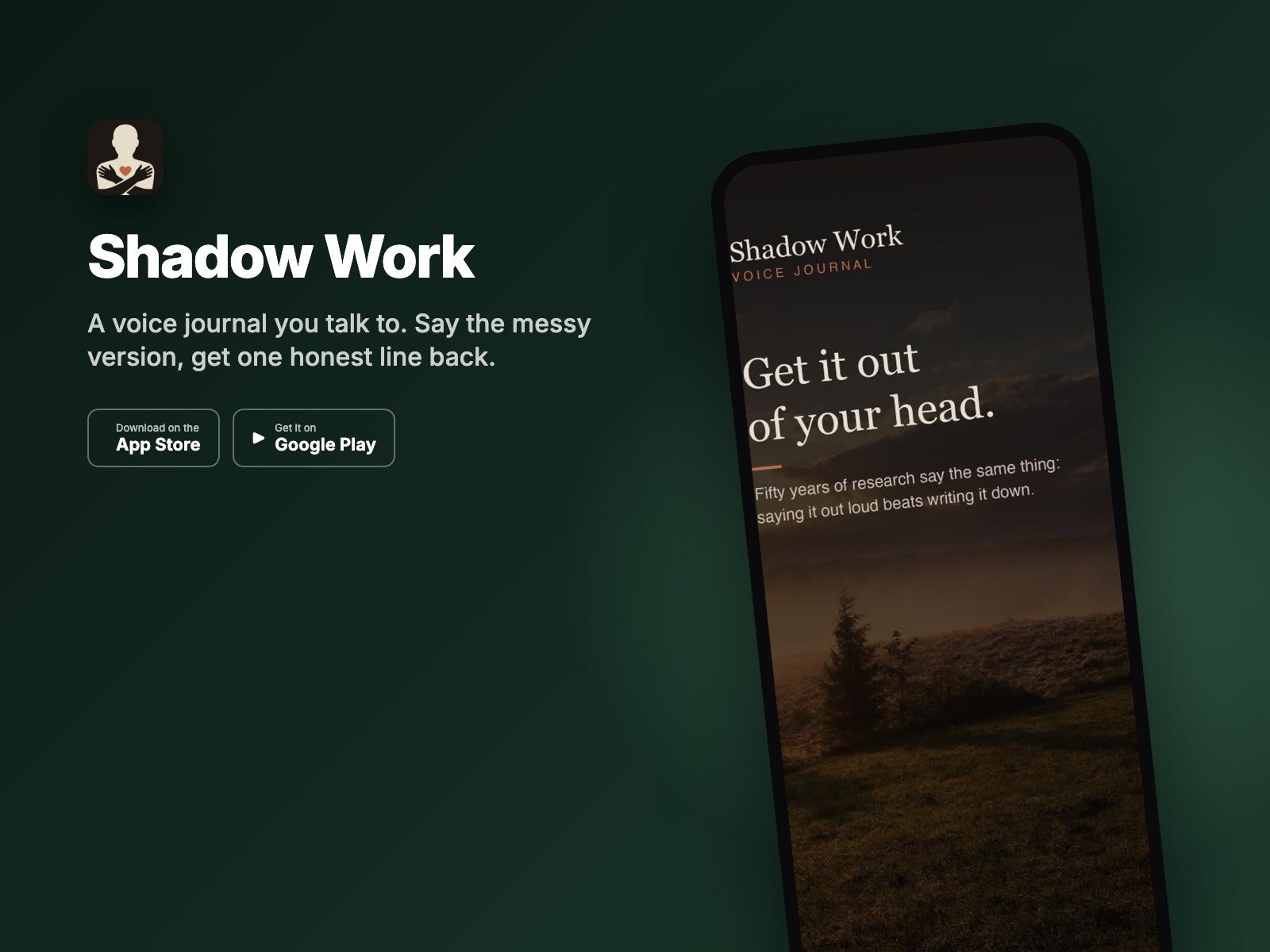 Shadow Work voice journal app