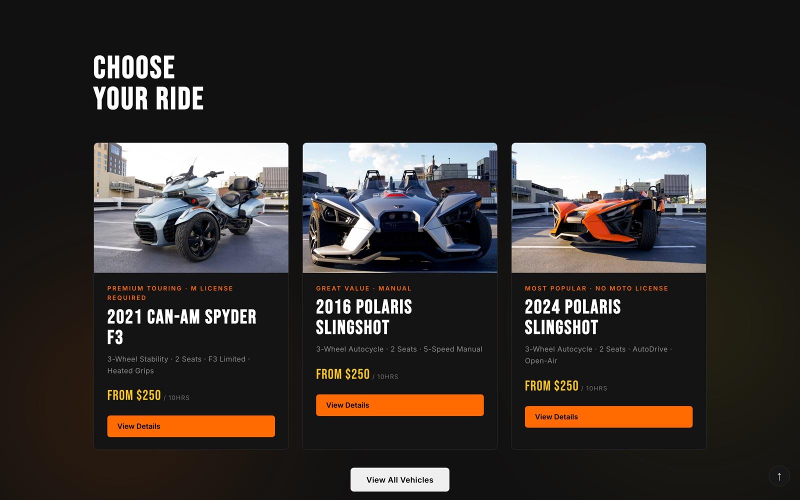The fleet and pricing